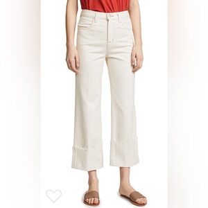 J Brand Joan Crop Macadamia Cream Jeans 100% Cotton Size 28